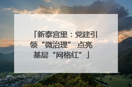 新泰宫里：党建引领“微治理” 点亮基层“网格红”