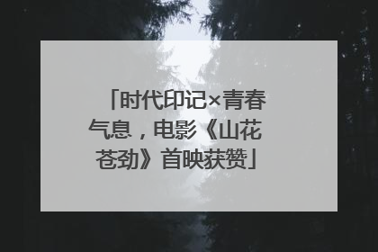 时代印记×青春气息，电影《山花苍劲》首映获赞
