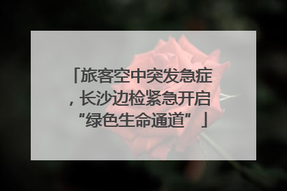 旅客空中突发急症，长沙边检紧急开启“绿色生命通道”