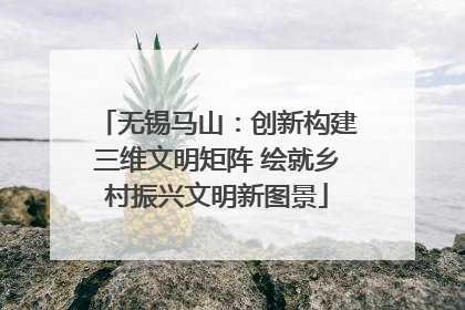 无锡马山：创新构建三维文明矩阵 绘就乡村振兴文明新图景