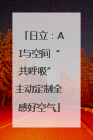 日立：AI与空间“共呼吸” 主动定制全感好空气