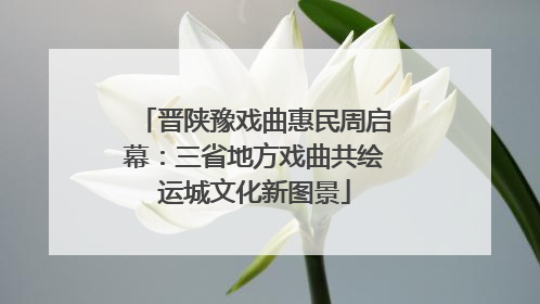 晋陕豫戏曲惠民周启幕：三省地方戏曲共绘运城文化新图景
