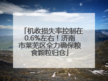 机收损失率控制在0.6%左右！济南市莱芜区全力确保粮食颗粒归仓