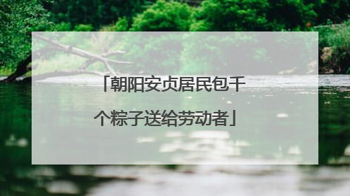 朝阳安贞居民包千个粽子送给劳动者