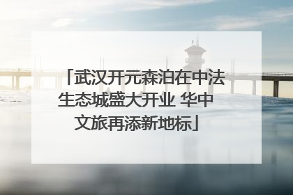 武汉开元森泊在中法生态城盛大开业 华中文旅再添新地标