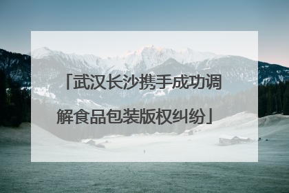 武汉长沙携手成功调解食品包装版权纠纷