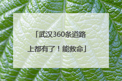 武汉360条道路上都有了！能救命