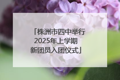 株洲市四中举行2025年上学期新团员入团仪式