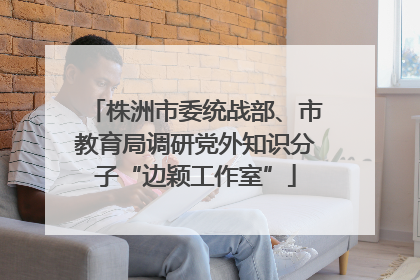株洲市委统战部、市教育局调研党外知识分子“边颖工作室”
