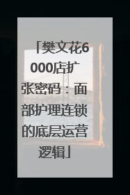 樊文花6000店扩张密码：面部护理连锁的底层运营逻辑