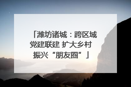 潍坊诸城：跨区域党建联建 扩大乡村振兴“朋友圈”