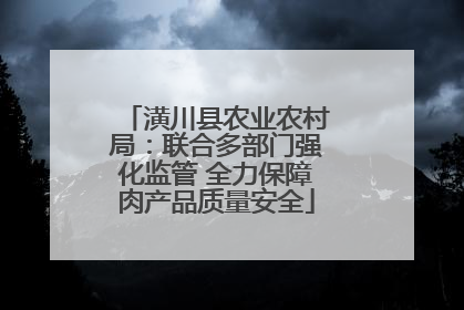 潢川县农业农村局：联合多部门强化监管 全力保障肉产品质量安全