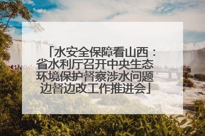 水安全保障看山西：省水利厅召开中央生态环境保护督察涉水问题边督边改工作推进会