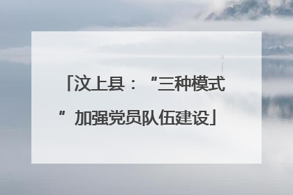 汶上县：“三种模式”加强党员队伍建设
