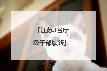 江苏3名厅级干部履新