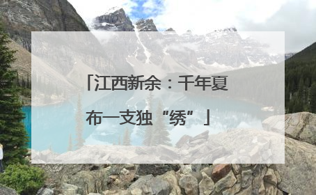 江西新余：千年夏布一支独“绣”