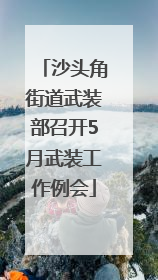 沙头角街道武装部召开5月武装工作例会