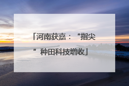 河南获嘉：“指尖”种田科技增收