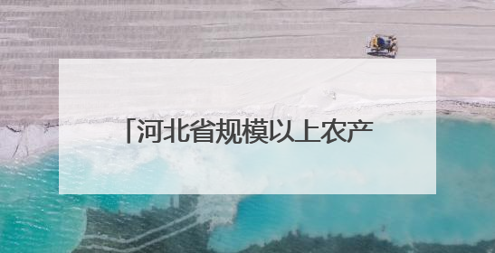 河北省规模以上农产品加工企业年营业收入超6800亿元