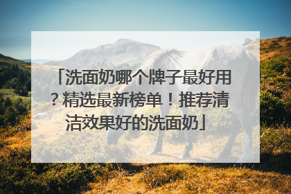洗面奶哪个牌子最好用？精选最新榜单！推荐清洁效果好的洗面奶