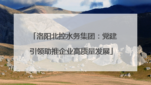 洛阳北控水务集团：党建引领助推企业高质量发展