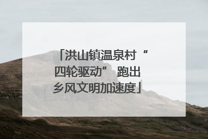 洪山镇温泉村“四轮驱动” 跑出乡风文明加速度