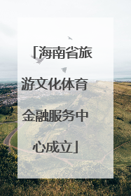 海南省旅游文化体育金融服务中心成立