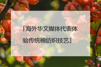 海外华文媒体代表体验传统棉纺织技艺