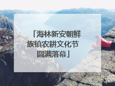 海林新安朝鲜族镇农耕文化节圆满落幕