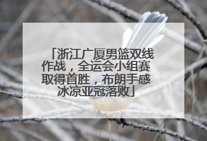 浙江广厦男篮双线作战，全运会小组赛取得首胜，布朗手感冰凉亚冠落败