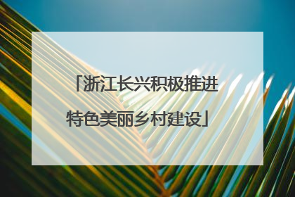 浙江长兴积极推进特色美丽乡村建设