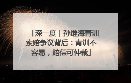 深一度｜孙继海青训索赔争议背后：青训不容易，赔偿可仲裁