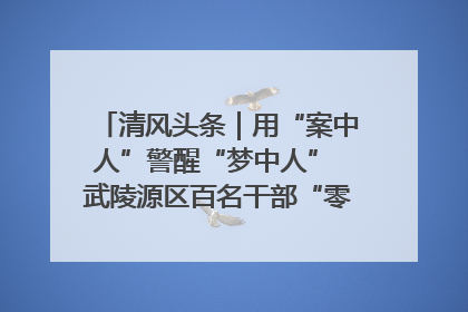 清风头条｜用“案中人”警醒“梦中人” 武陵源区百名干部“零距离”接受警示教育