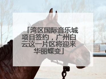 湾区国际音乐城项目签约，广州白云这一片区将迎来华丽蝶变