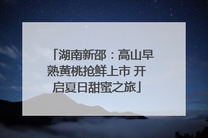 湖南新邵：高山早熟黄桃抢鲜上市 开启夏日甜蜜之旅