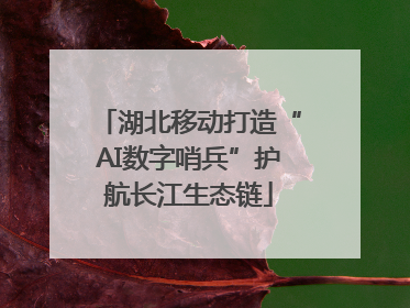 湖北移动打造“AI数字哨兵”护航长江生态链