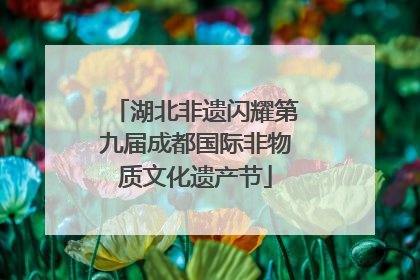 湖北非遗闪耀第九届成都国际非物质文化遗产节