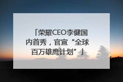 荣耀CEO李健国内首秀，官宣“全球百万雄鹰计划”