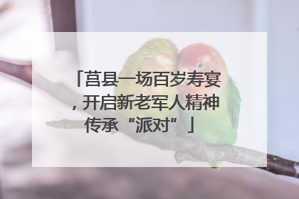 莒县一场百岁寿宴，开启新老军人精神传承“派对”