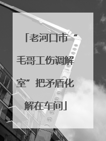 老河口市“毛哥工伤调解室”把矛盾化解在车间