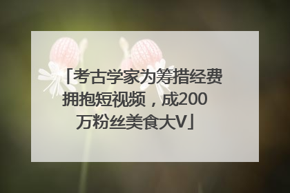 考古学家为筹措经费拥抱短视频，成200万粉丝美食大V
