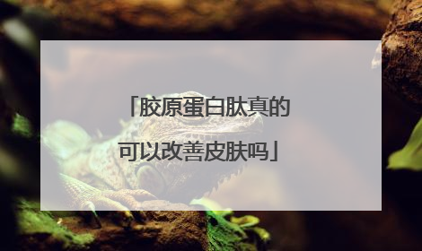 胶原蛋白肽真的可以改善皮肤吗