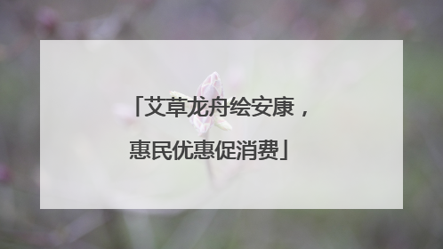 艾草龙舟绘安康，惠民优惠促消费
