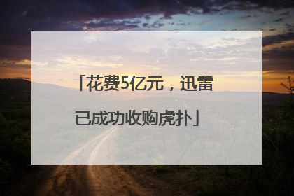 花费5亿元，迅雷已成功收购虎扑
