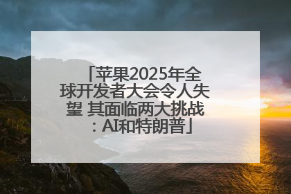 苹果2025年全球开发者大会令人失望 其面临两大挑战：AI和特朗普