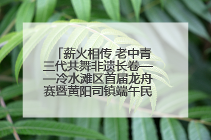 薪火相传 老中青三代共舞非遗长卷——冷水滩区首届龙舟赛暨黄阳司镇端午民俗文化活动侧记