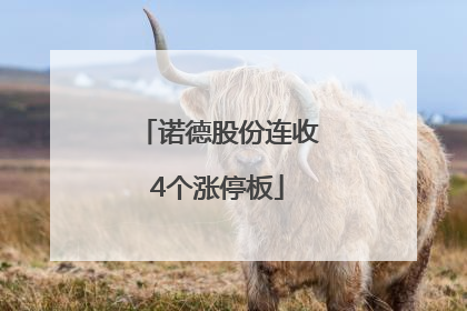 诺德股份连收4个涨停板