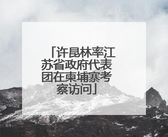 许昆林率江苏省政府代表团在柬埔寨考察访问