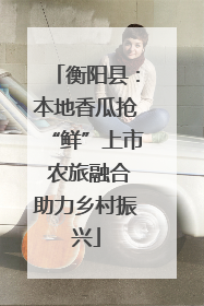 衡阳县：本地香瓜抢“鲜”上市 农旅融合助力乡村振兴