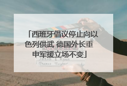 西班牙倡议停止向以色列供武 德国外长重申军援立场不变